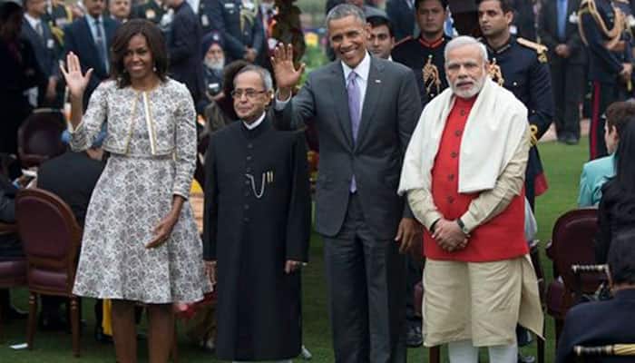 Obamas attend Republic Day &#039;At Home&#039; reception at Rashtrapati Bhavan