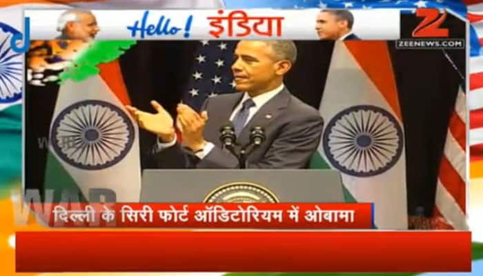 President Barack Obama's speech at Siri Fort auditorium 