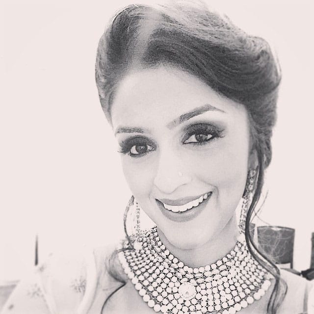 aarti chabria :- #blackandwhite #antique #perioddrama #look #indian #updo #smokyeyes #greenroom #selfie -instagram