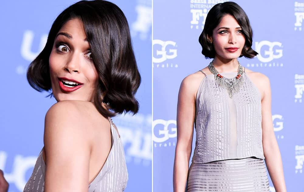 Freida Pinto arrives at the 30th Santa Barbara International Film Festival Opening Night and US Premiere of 