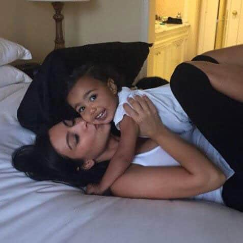 Kim Kardashian:- My snuggle bear -twitter