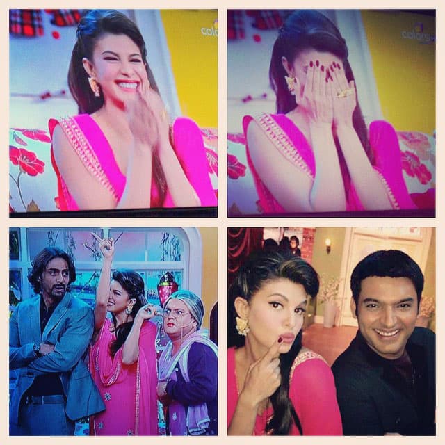 Jacqueline Fernandez :- Hahahhahahhahahhah!!! Laughed so much my face hurt!! Who watched the show last night??? Any comments?? -instagram