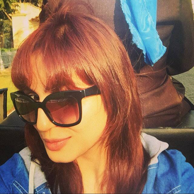 Huma Qureshi :- In my own horse drawn carriage .. Can't see the horses here tho #goodtimes -instagram