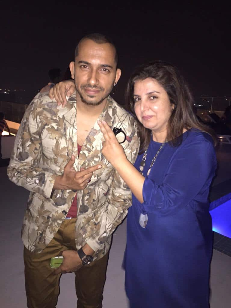 Farah Khan : With ali quli #BiggBossHallaBol pArty!!  - twitter