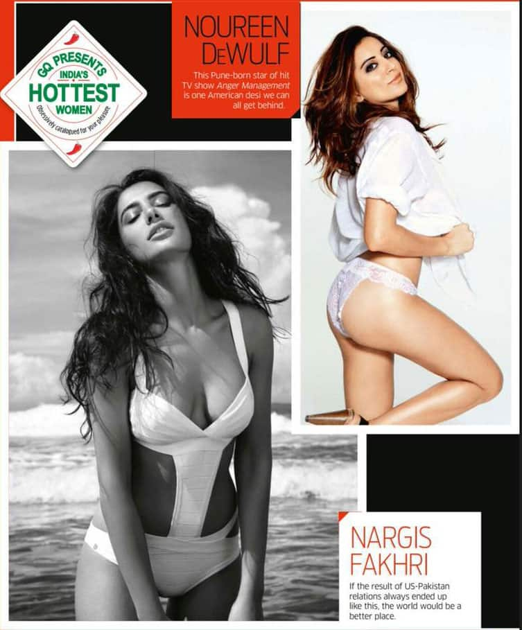 BAZINGA ENT. :- And stunner @NargisFakhri sets ablaze @gqindia Feb issue as one of #GQ'sHottestWomen. Grab ur copy now! -twitter