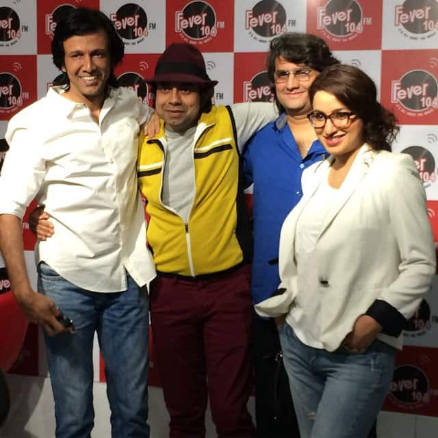 At Oye FM with #KayKayMenon #ManishGupta & Anurag Pandey for @SolveTheRahasya promotions - instagram @tiscatime