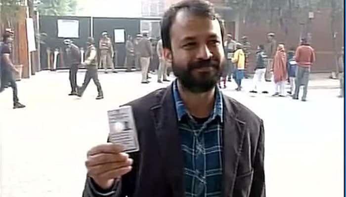 BJP's Ram Madhav casts his vote #DelhiVotes. -twitter