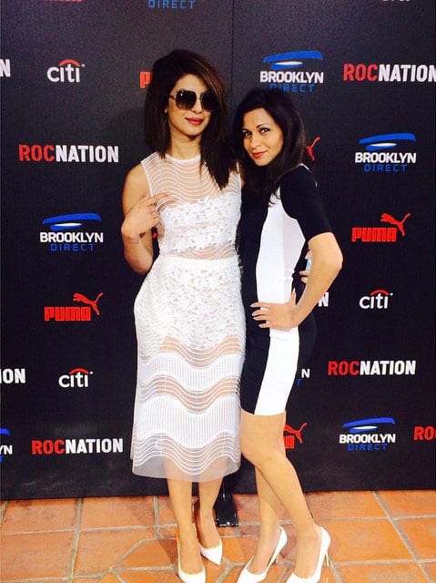 priyanka chopra :- DreamTeam .. Love u babe @anjulaacharia #RocNation #Brunch #Yummie -instagram