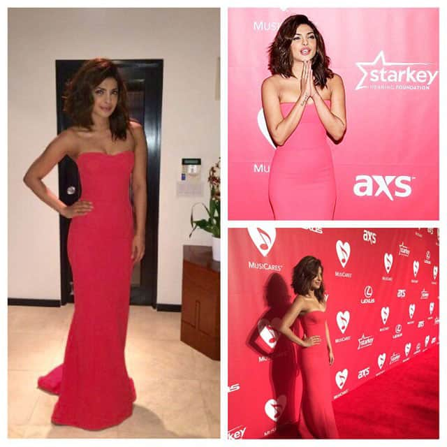 priyanka chopra :- So much fun at the musicales event last night! My fav Bruce Springsteen performed! Yay -instagram
