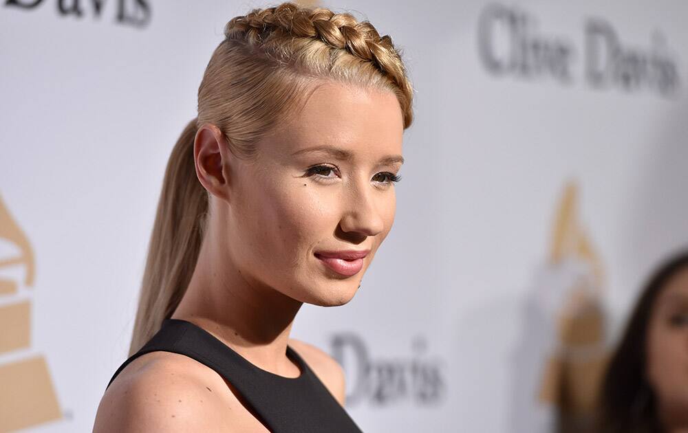 Iggy Azalea arrives at the 2015 Clive Davis Pre-Grammy Gala at the Beverly Hilton Hotel on Saturday in Beverly Hills, Calif. 