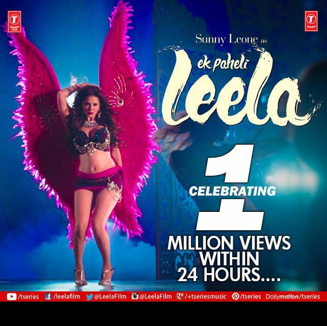 Not all trailers get million hits in a day, unless its not a @SunnyLeone film!  #EkPaheliLeela http://bit.ly/1zZapAV  -twitter