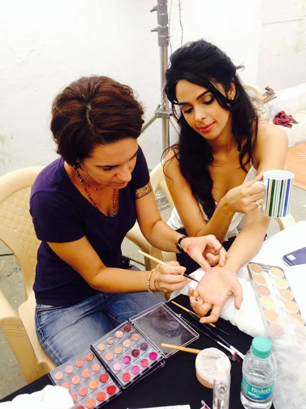 Mallika Sherawat :- Getting ready to start shooting :)! -twitter