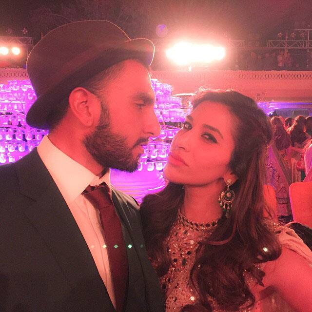 sophie choudry :- Sooo Gangsta!! @ranveersingh #swagmeradesi #udaipur #wedding #friends #fun #celebrate . -instagram