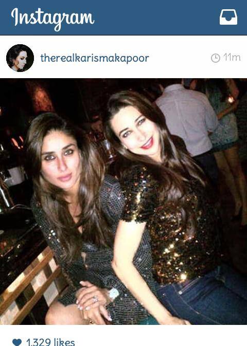 Kareena Kapoor Khan ‏: Karisma Kapoor's Instagram Update, Shiny Sisters. ThrowBackThursday -twitter 