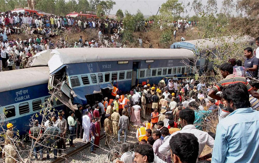 Rescue work in progress after Bangalore -Ernakulam train derailed near Anekal in Bengaluru.