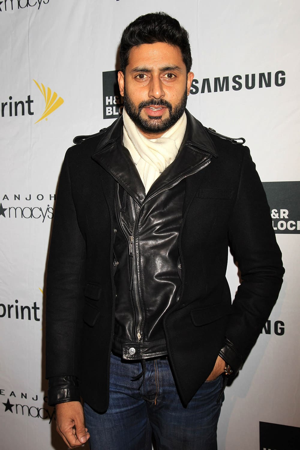 Abhishek Bachchan arrives at the NBA All-Star Celebrity Game in New York.