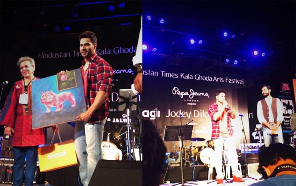 At the #KalaghodaFestival @htcafe amazing atmosphere thank u culture,theatre and Mumbai - twitter @Varun_dvn