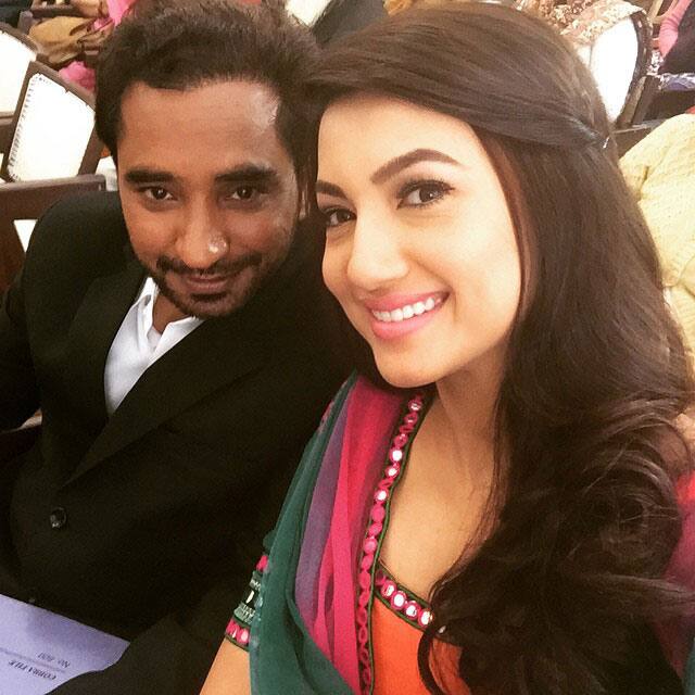 gauahar khan L- Wid d v talented #officialranaranbir #punjabikudi #love -instagram