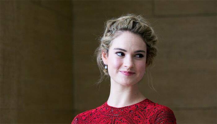 Lily James reading up on Mahatma Gandhi for &#039;Cinderella&#039; role