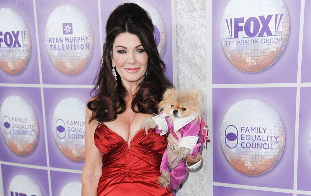 Lisa Vanderpump arrives at the Family Equality Council Los Angeles Awards Dinner held at the Beverly Hilton, in Beverly Hills, Calif. 