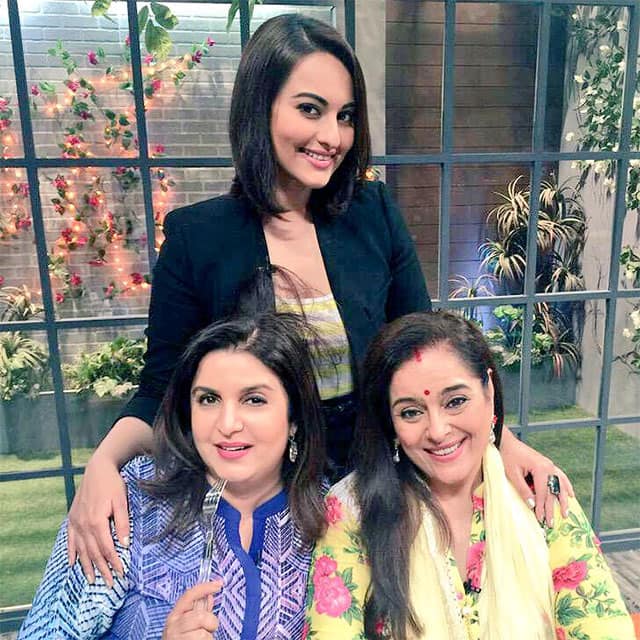 Sonakshi Sinha :- Cooked for the 1st time in my life on Farah ki Dawat yesterday!! Now to see if i ever cook again @TheFarahKhan -twitter