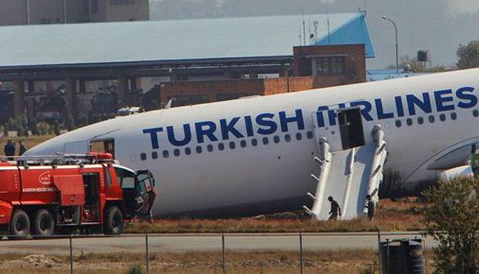 Turkish Airlines plane skids off Nepal runway, airport closed