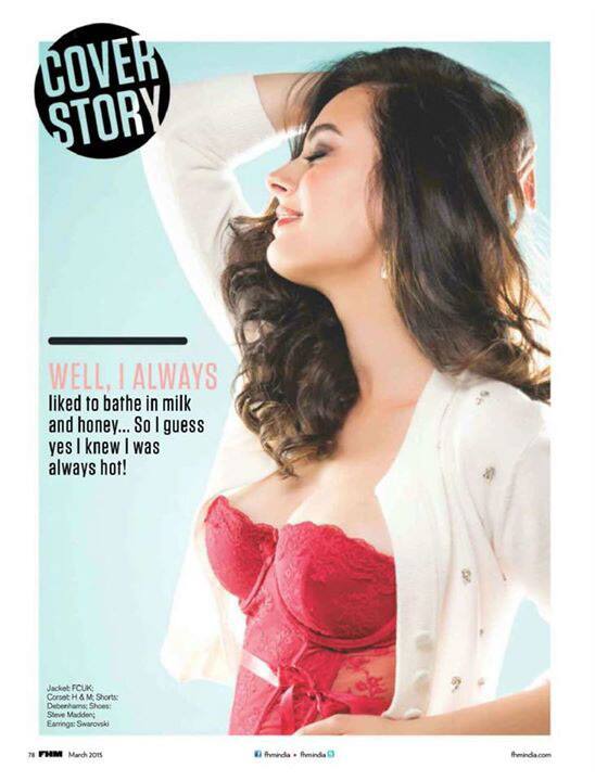 Evelyn Sharma featured on FHM magazine March 2015 -twitter