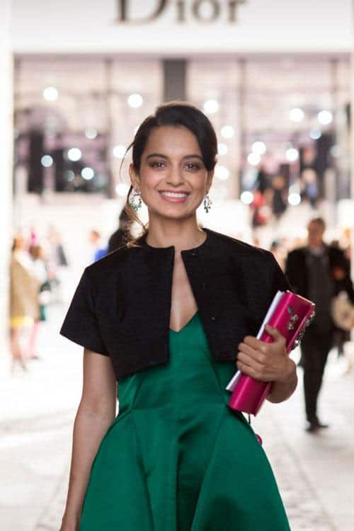 ELLE India ‏:- #KanganaRanaut in the front row at @Dior and other highlights from the show at #PFW -twitter