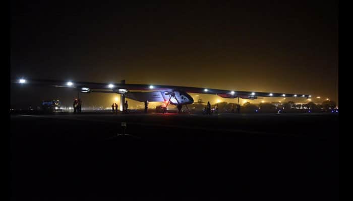 Solar-powered plane makes historic night landing in Ahmedabad
