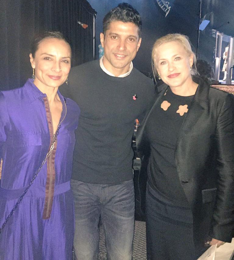 Farhan Akhtar :- With the inspirational @PattyArquette who spoke on equal pay for women in the U.S. #Beijing20 @UN_Women @bbluntindia -twitter