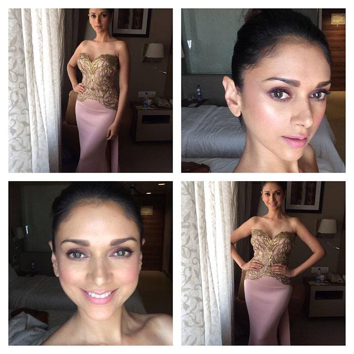 Aditi Rao Hydari :- Thank you @shantanunikhil for this beauty... Love love love it! #nofilter #vadodara #LoveMyJob @Shreeja_R #HappyBunny  -twitter