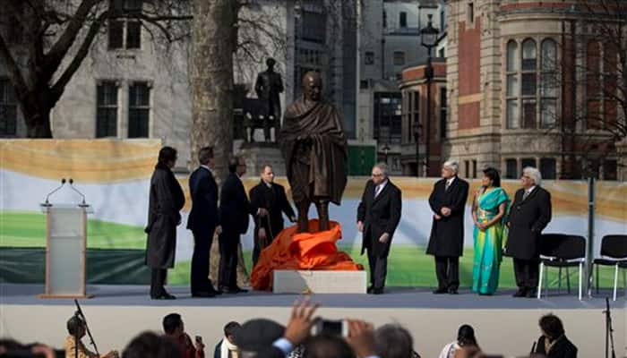 Historic Gandhi statue unveiled at Britain&#039;s Parliament Square