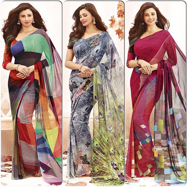 Daisy Shah :- #saree #love #indian #work  -instagram