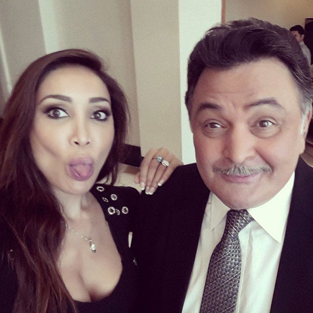 Sofia Hayat ‏:- Fooling with the main man Rishi Kapoor -instagram