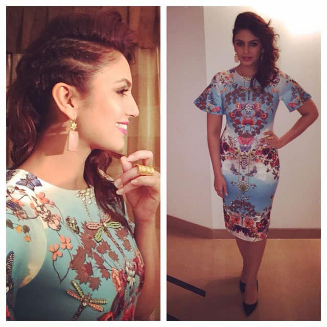 Huma Qureshi :- How I missed posting this one :-) #pankajnidhi #hairbraid #allsmiles -instagram-