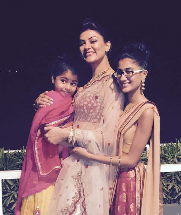 My Lakshmi n My Saraswati:) I AM a proud mother n a divinely blessed one!! Love u b'ful people:) - thesushmitasen@Twitter