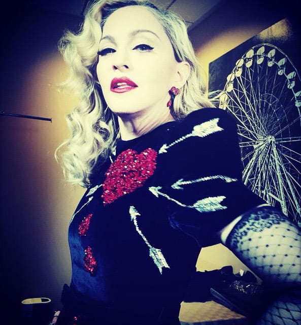 Madonna ‏@Madonna  :- Living for ❤ in my Schiaparelli dress! ❤#rebelheart -twitter