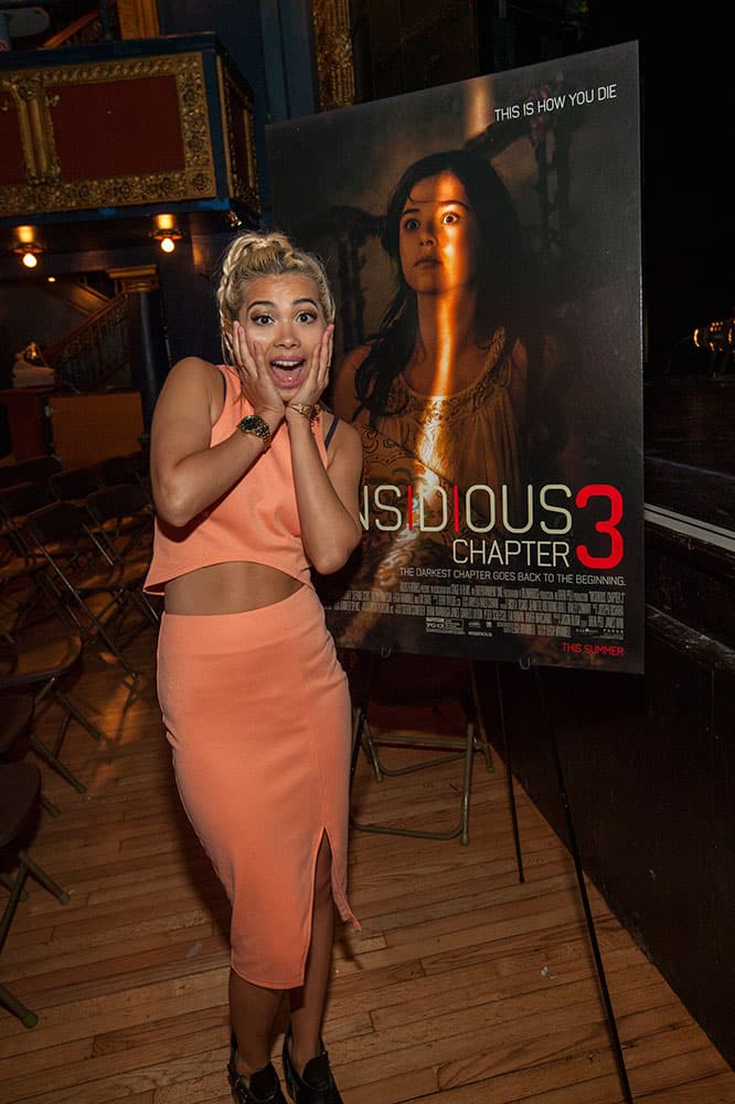 Actress Hayley Kiyoko poses at the “Insidious: Chapter 3” Trailer Launch Event, at The Vic Theatre in Chicago.