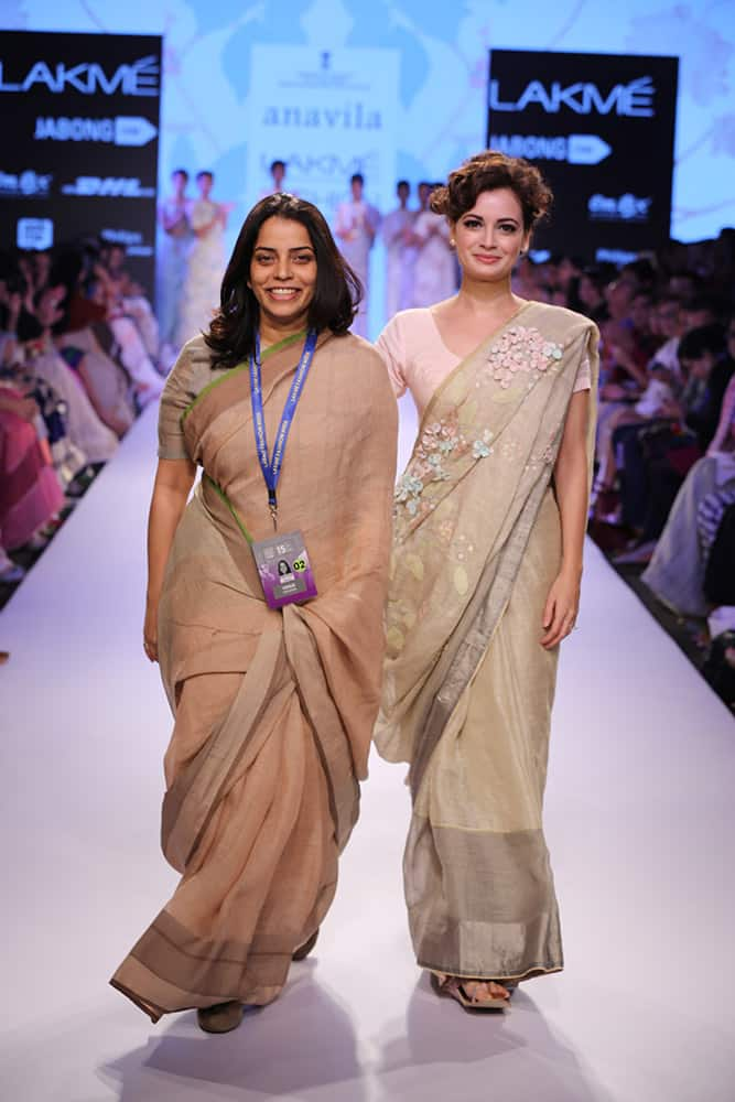 Designer Anavila Misra showcased her spring summer collection, 'A Summer Stroll' at the Lakme Fashion Week, 2015.