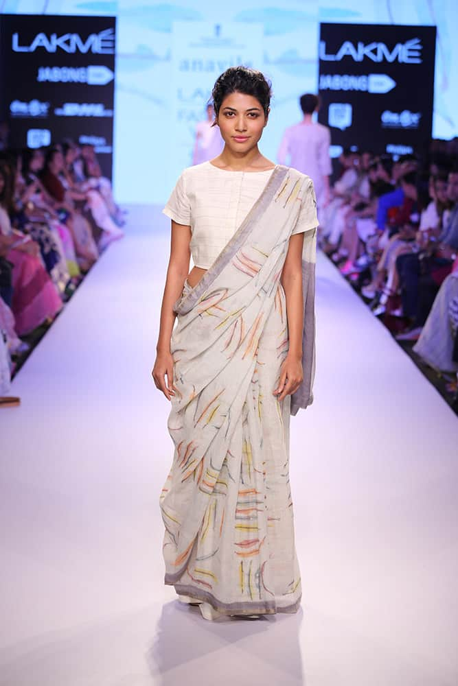 Designer Anavila Misra showcased her spring summer collection, 'A Summer Stroll' at the Lakme Fashion Week, 2015.