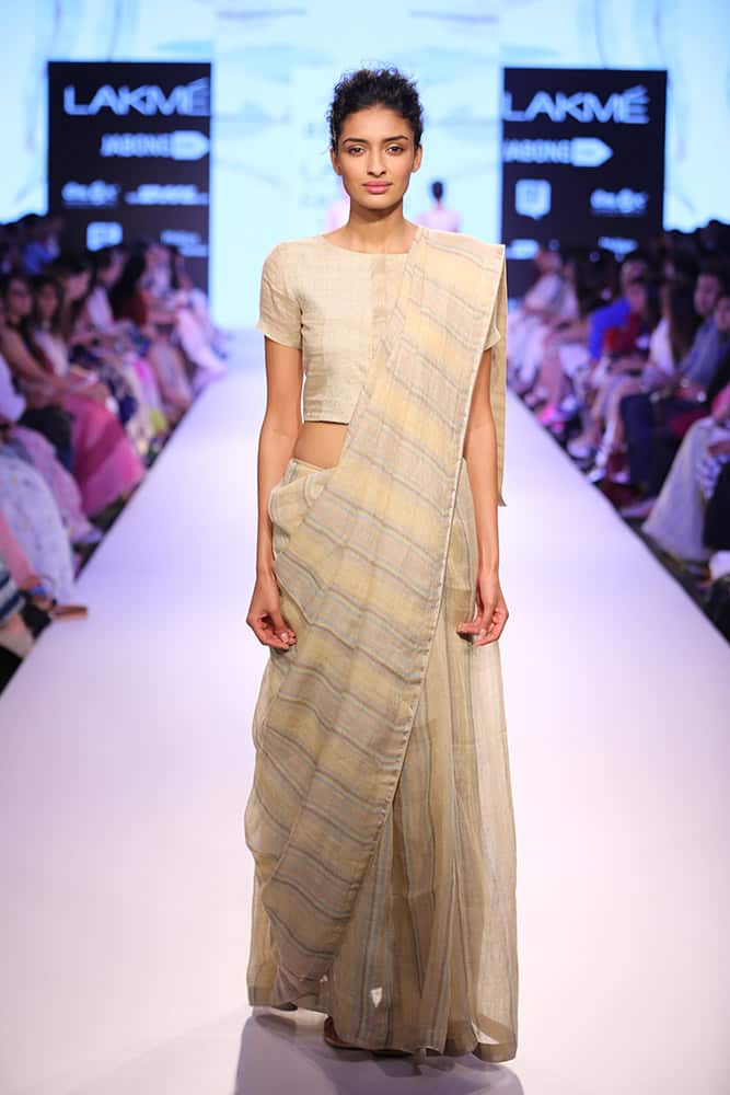 Designer Anavila Misra showcased her spring summer collection, 'A Summer Stroll' at the Lakme Fashion Week, 2015.