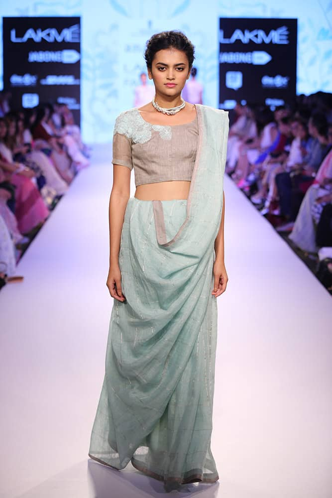 Designer Anavila Misra showcased her spring summer collection, 'A Summer Stroll' at the Lakme Fashion Week, 2015.