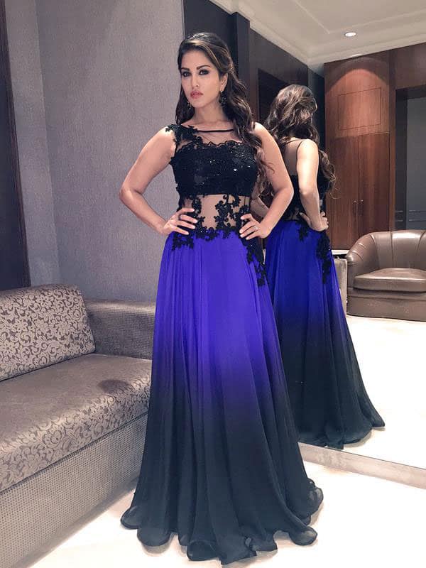 Sunny Leone :- Thanks for the gorgeous gown last night Neha Agarwal!! Loved your collection!!  -twitter