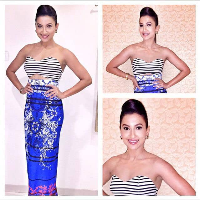 The Lovely @GAUAHAR_KHAN in @kenferns at the red carpet of #LPFWA2015  -twitter