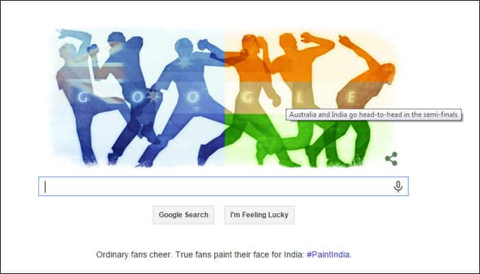 ICC WC 2015: Google Doodle gears up for the high voltage India vs Australia battle