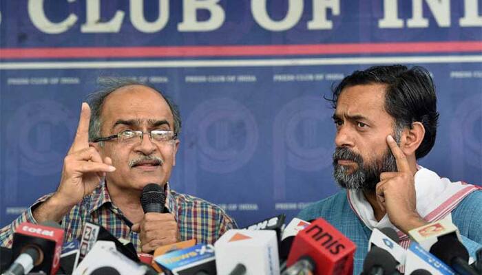 AAP rift widens; Bhushan, Yadav&#039;s fate to be decided in National Council Saturday