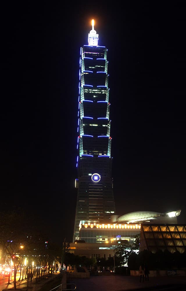 The Taipei 101 Building is seen lit up before the Earth Hour in Taipei, Taiwan. Organised by the World Wide Fund for Nature, Earth Hour is observed every year to create awareness about conservation of energy and climate change. Around the world, people and organisations will be turning their lights off from 8:30 to 9:30 pm local time.