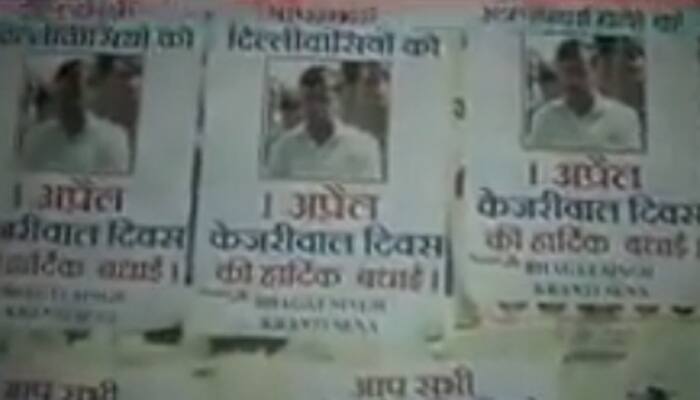 April Fools&#039; Day posters wish Delhiites ‘Kejriwal Divas’