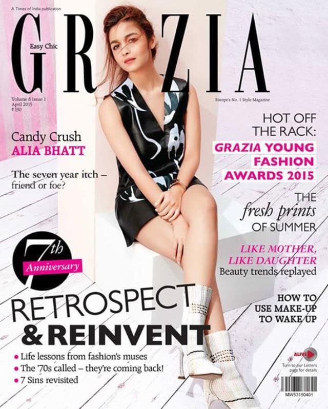 @aliaa08 Fabulous cover for grazia india magazine. -twitter