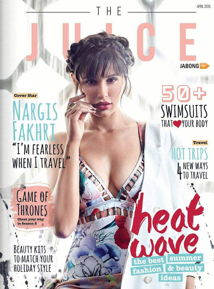 @NargisFakhri Stunner in #JuiceMagazine cover April 2015. -twitter